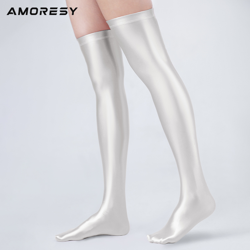 Amoresy Eris Series Glossy Spandex Breathable Cool Silky Wakeboard Sexy Over-The-Knee Stockings