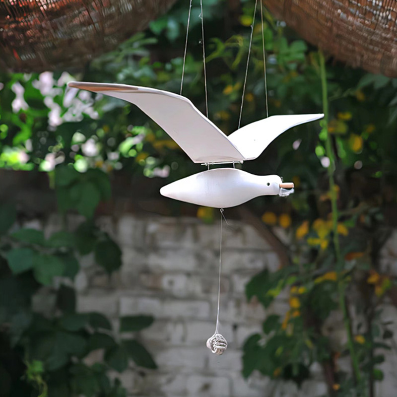 Flying Seagull Wood Flying Bird Pendant Children Room Creative Hanging Mesh Red Art Air Room Balance Pendant-Taobao