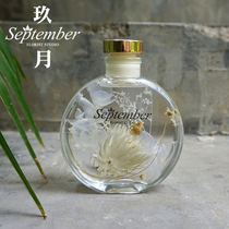 Jiuyue Yongsheng flower gift box floating flower perfume bottle Tanabata Valentines Day gift dried flower gift for girlfriend birthday