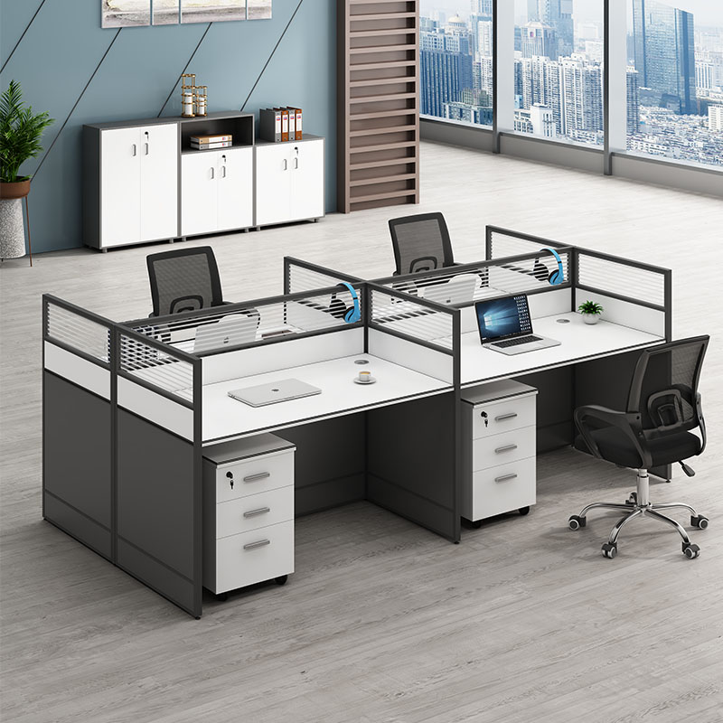 Staff office desk office computer table and chair combination simple modern screen partition station desk card holder