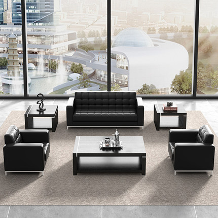 Office sofas minimalist modern tea table combination suit casual guest sofa office Business reception room sofa