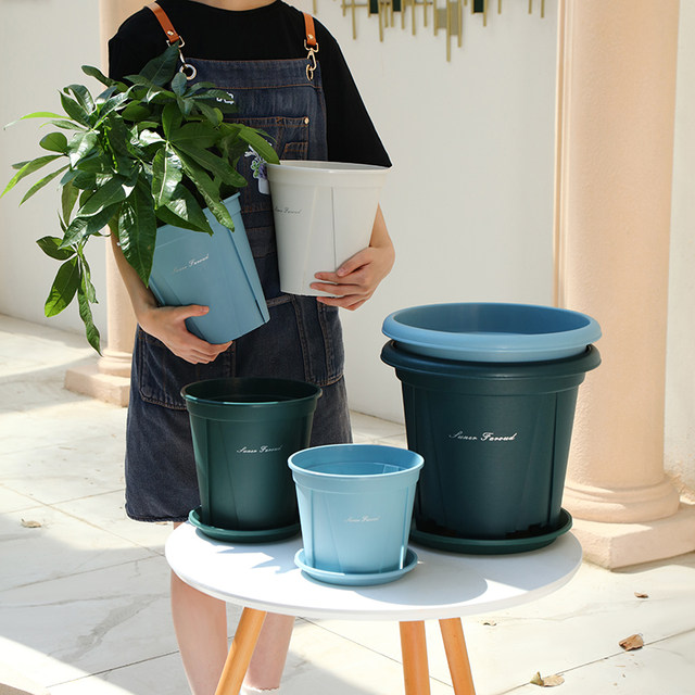 Qingshan Pot Root Control Flower Pot Thickened ດອກກຸຫລາບຂະຫນາດໃຫຍ່ Pothos Gallon Pot ອິນເຕີເນັດໃຫມ່ສະເຫຼີມສະຫຼອງ Plastic Flower Pot ໂຮງງານຂາຍໂດຍກົງ