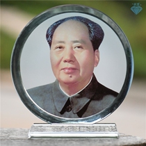 Mao Zedongs portrait crystal pose Mao Zedongs standard portrait young and elderly office living room decorations gifts desktop
