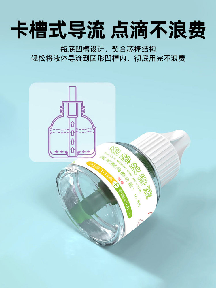 Beibitu Household Electric Mosquito Repellent Liquid, Special Mosquito Repellent Liquid for Infants, Pregnant Women and Kidsren, Plug-In Odorless Refill Liquid