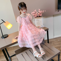 Girls  dresses summer 2020 new spring and autumn super foreign style primary school puffy yarn skirt childrens cake dress
