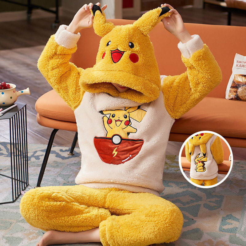 Boy Sleepwear Coral Suede Thickened Gush Boy Teen Flannel Junior High School Boy Autumn Winter Plush-Taobao