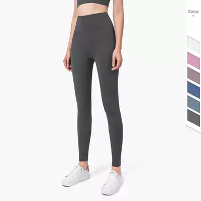 lulu yoga pants women's tight-fitting high waist lifting hips anti-curling liquid wear sweatpants running peach fitness trousers