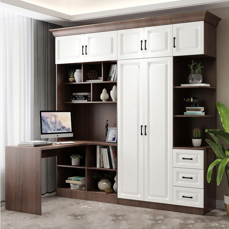 Corner Desk Computer Desk Wardrobe Bookcase Bookcase Combination of simple desk bedroom Home Customisable