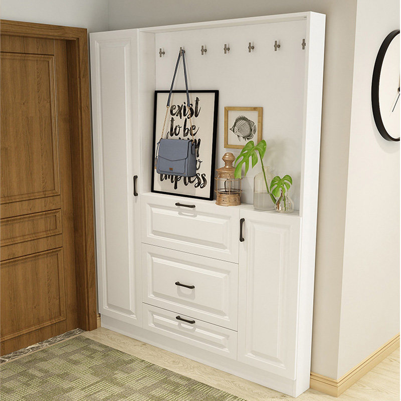 17cm Ultra Slim Shoe Cabinet Minimalist Modern Door Hall Cabinet Cloister Hood Cabinet Narrow Genguan Cabinet Multifunction Shoe Changing Stool Customised 15cm