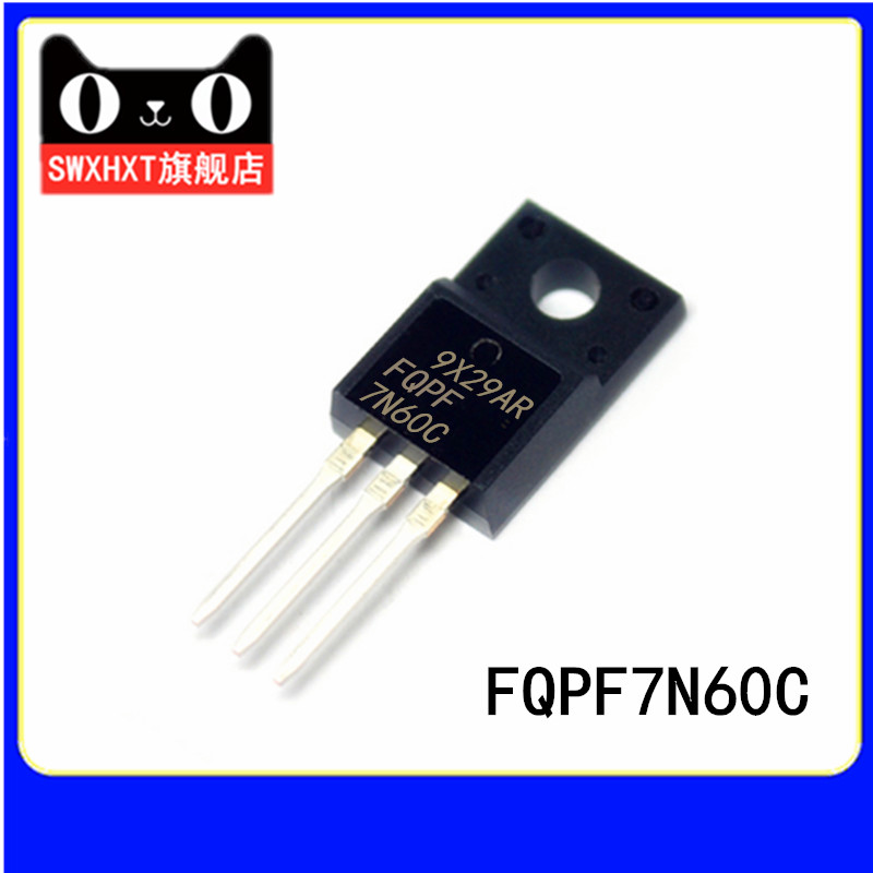 Brand new FQPF7N60C 7N60C Field effect transistor 7A 600V in-line TO-220F(5 pcs)