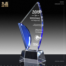  Creative crystal trophy customized customized medal lettering Team competition champion outstanding employee award souvenir