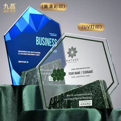 Medals Customized Honor Staff Souvenirs Making Crystal Trophy Lettering Glass Creative Thanks Medal