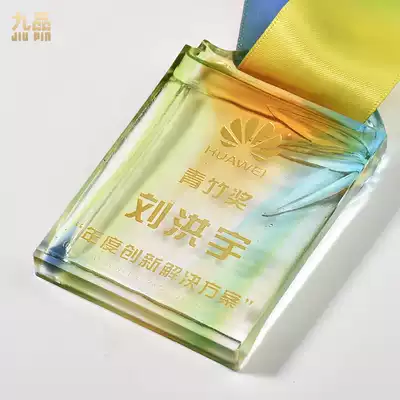 Honorary medals listed custom-made Crystal Children's glaze honor Games medal trophy production
