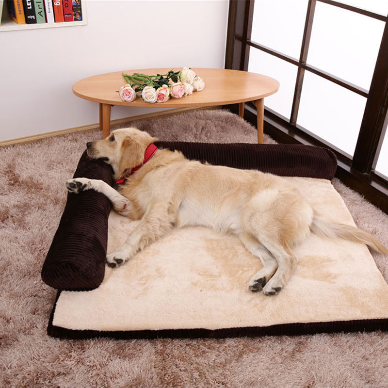 Kennel Four Seasons Universal Removable Washable Large Dog Golden Retriever Pet Mat Dog Supplies Dog Bed Cat Den Keep Warm in Winter