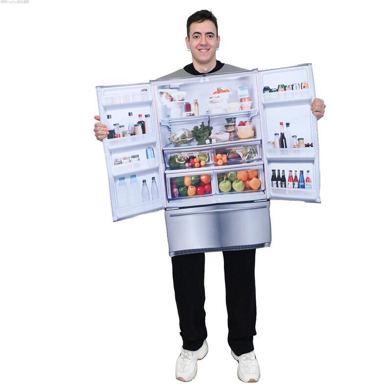 In-Stock New Halloween Costume Creative Smart Refrigerator Character Performance Outfit Party Bar Cosplay Direct Delivery