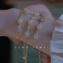 The Year of the Animal is in a hurry* Bestie Series Hetian Jade Bracelet Internet Celebrity Ins Niche Design Autumn and Winter New Year Gift