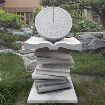 Stone Sculpture Campus Culture Decoration Ancient Timer Stone Clock Graduation Gift Crowning Day Sundial sculptures