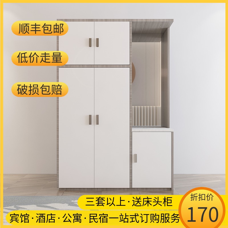 Wardrobe modern simple TV cabinet small assembly custom home bedroom simple hanging wardrobe rental storage