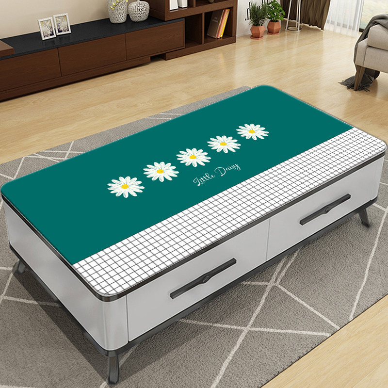 Tea table cloth minimalist with small Zou Juju mesh red PVC plastic waterproof and anti-high-temperature-resistant thickened make-up table table cushion