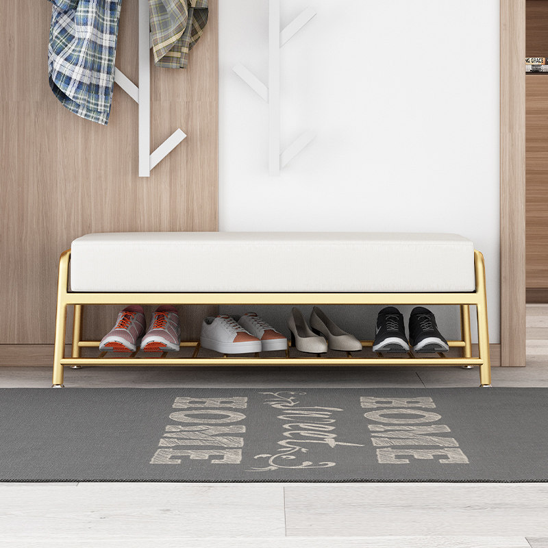 Nordic Xuanguan swapped shoes stool for home doorway Shoes Stool strip stool can be sat in the family shoe stool cabinet in door soft bag stool