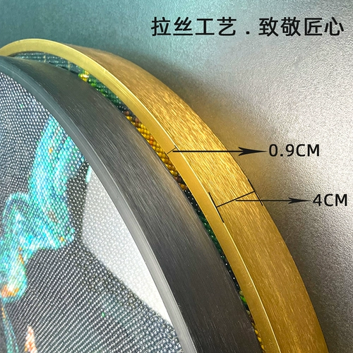 Круглая рамка с поперечным сшиванием круглой бриллианты со стеклянной задней пластинкой на заказ алюминиевая металлическая рама самостоятельно установлена ​​рамка 2025