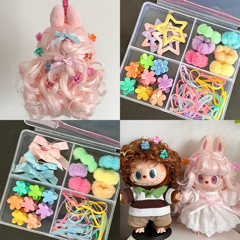 Labubu Hair Accessories Box Set with Hair Ties, Star Bb Clips, Combs, Vintage Hair Clips and Hair Ties Suitable for Hair Salons Labubu Hair Accessories Box Set with Hair Ties, Star Bb Clips, Combs, Vintage Hair Clips and Hair Ties Suitable for Hair Salons