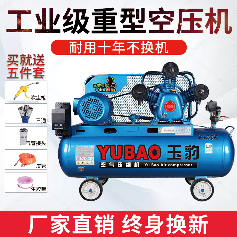 Air Compressor Industry Class Large 380V High Pressure Air Pump Small 220V Spray Painting Air Pump Steam Repair Air Compressor