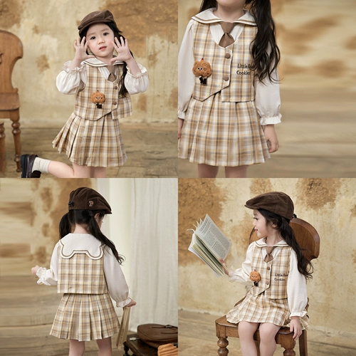 Чен Дажу Сяо Окейд, детский колледж Ветром, женская осенняя мода 2024 Новая детская западная куртка