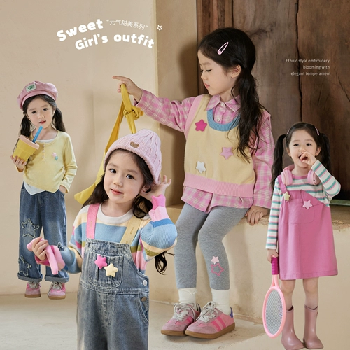 Детский комплект, жилет, куртка, осенний, в западном стиле