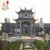 Imitation Ancient Stone Sculpture Pavilion Outdoor Marble District Park Villa Garden Sculpture Double Stone Granite Sandstone Pavilion