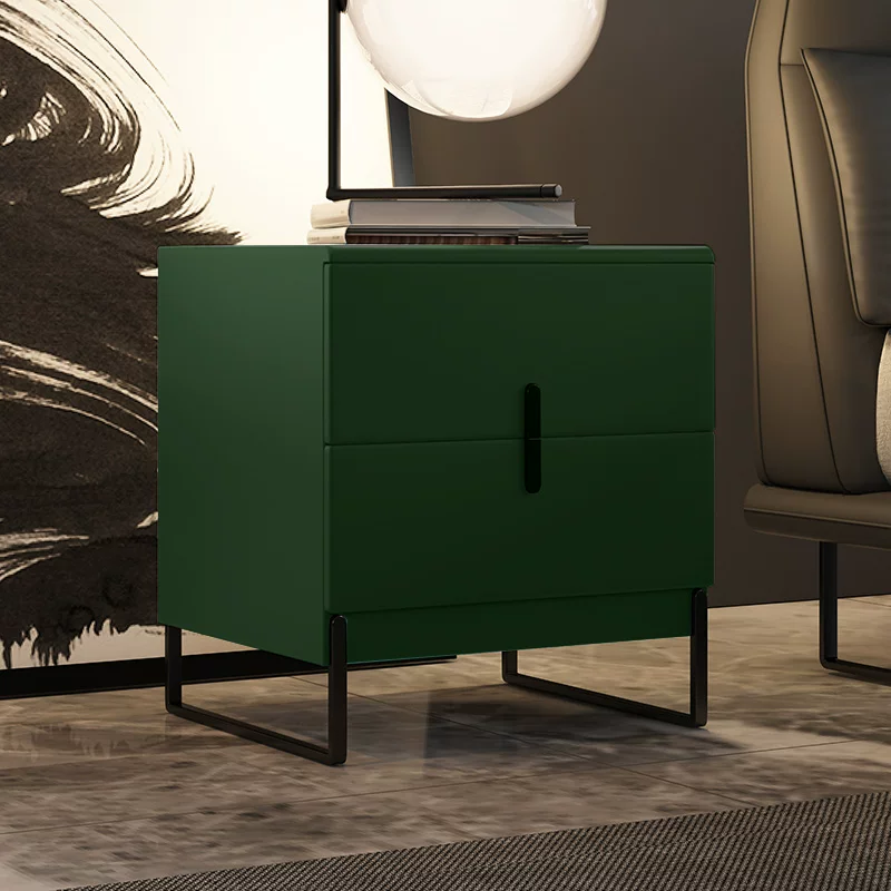 Прикроватная тумбочка Dovinci Nordic из натуральной кожи, простая современная спальня, миниатюрная маленькая роскошная массивная деревянная кожаная тумбочка