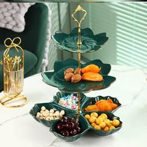 The snack plate on the tea table for the new year's goods is high-grade European candy