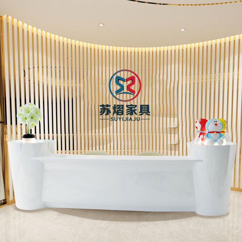 Modern minimalist cashier's counter clothing shop Clothing Shop Small Shop Baking Varnish Bar receptionist Reception Receptionist Desk Customised