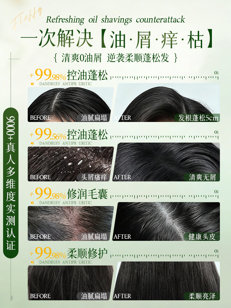 Shampoo Smoothes, Improves Frizz, Nourishes Hair, Removes Dandruff, Repairs Perm and Dye Damage, Controls Oil, Adds Volume, Genuine Official Product