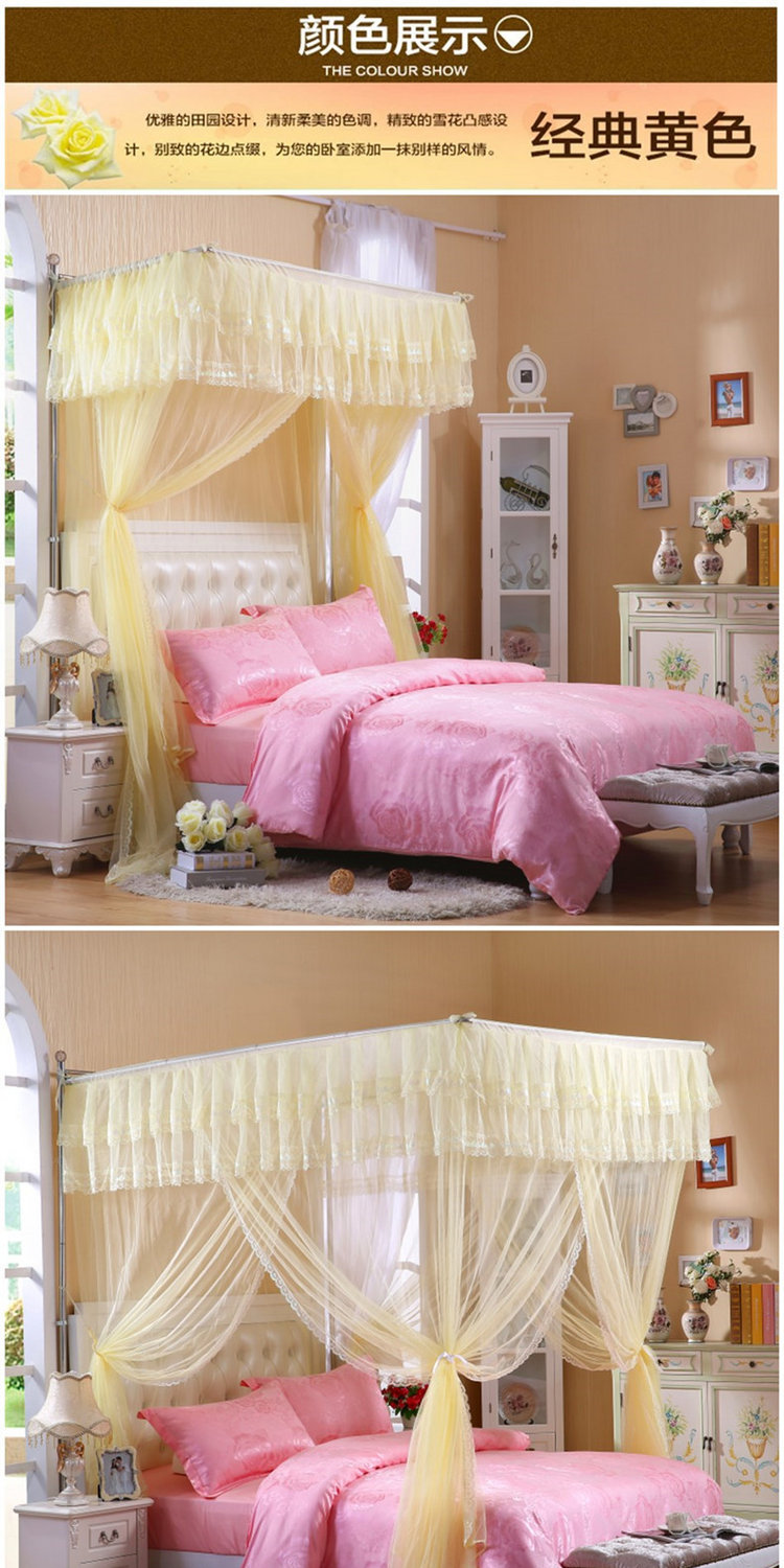 Đường ray hình chữ U có thể thu vào lưới chống muỗi 1,8m nhà mã hóa dày 1,5m2 mét sàn tầng mẫu tài khoản ba cửa mở - Lưới chống muỗi màn chụp ngủ người lớn