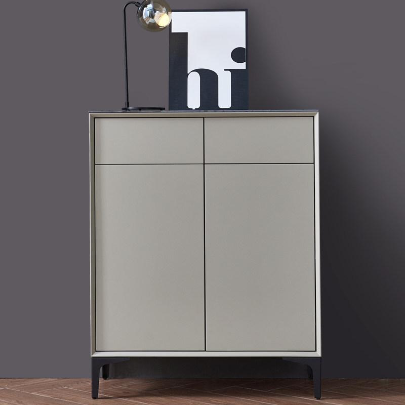 Italian minimal rock shoe cabinet household doorway large capacity small household cabinet designer creative simple shoe cabinet
