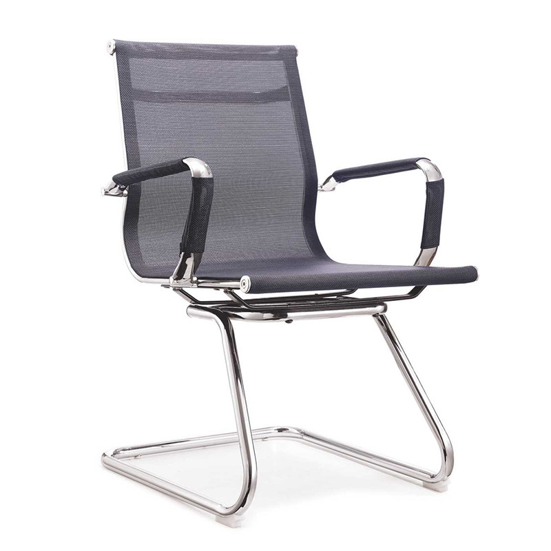 Conference chair steel office chair live broadcast with cargo mesh cloth chair staff manager staff fixed armrest home computer chair