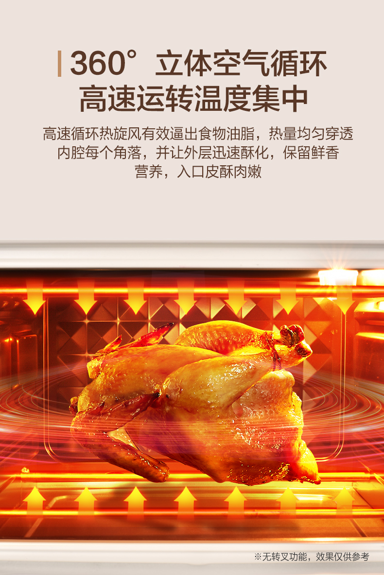 华帝 空气炸烤箱 空气炸锅+电烤箱一体 无油健康烘焙 23L 图5