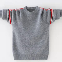 Boys cashmere shirt with big boys neck and thicken color thickening air and winter baby knitting sweater