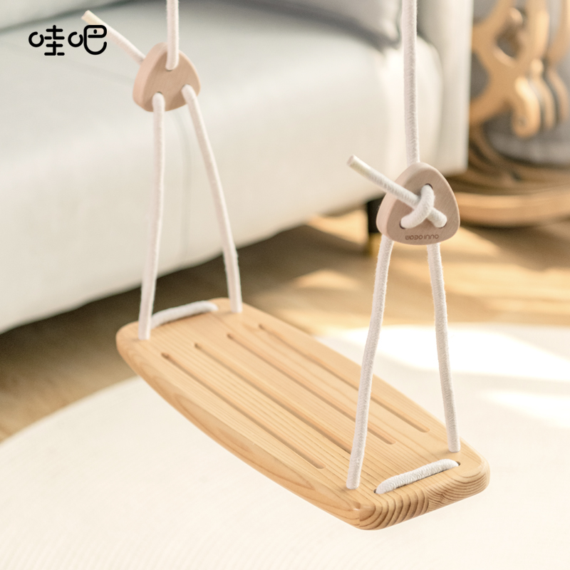 Wow, children solid wood Swings Indoor home Baby Outdoor Outdoor Swing Set of Courtyard Balcony Wooden Board Kid adults
