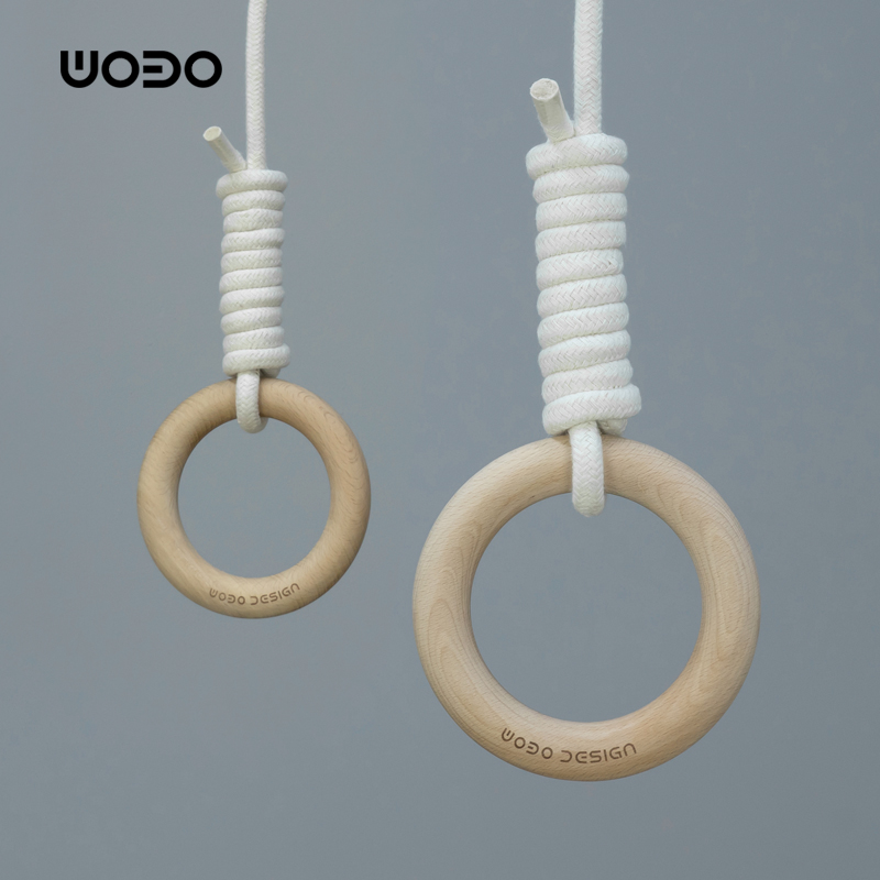 Wow, children's rings, home baby stretching exercise, solid wood horizontal bar pull-up pull-up ring climbing indoor training
