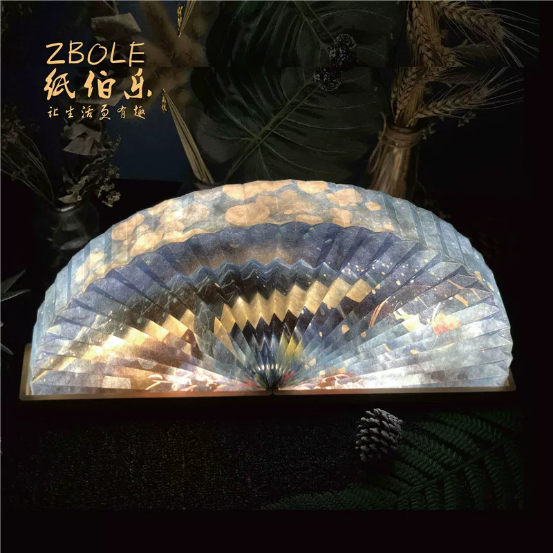 Night light, folding Chinese museum, custom-made, Birthday gift