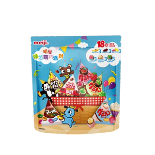 明治meiji弹芯橡皮糖巧克力青提草莓香蕉三角包小零食喜糖果礼物