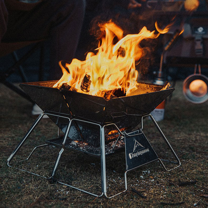 Koman barbecue oven lightweight stainless steel outdoor portable thickened carbon oven field camping picnic wood-fired stove