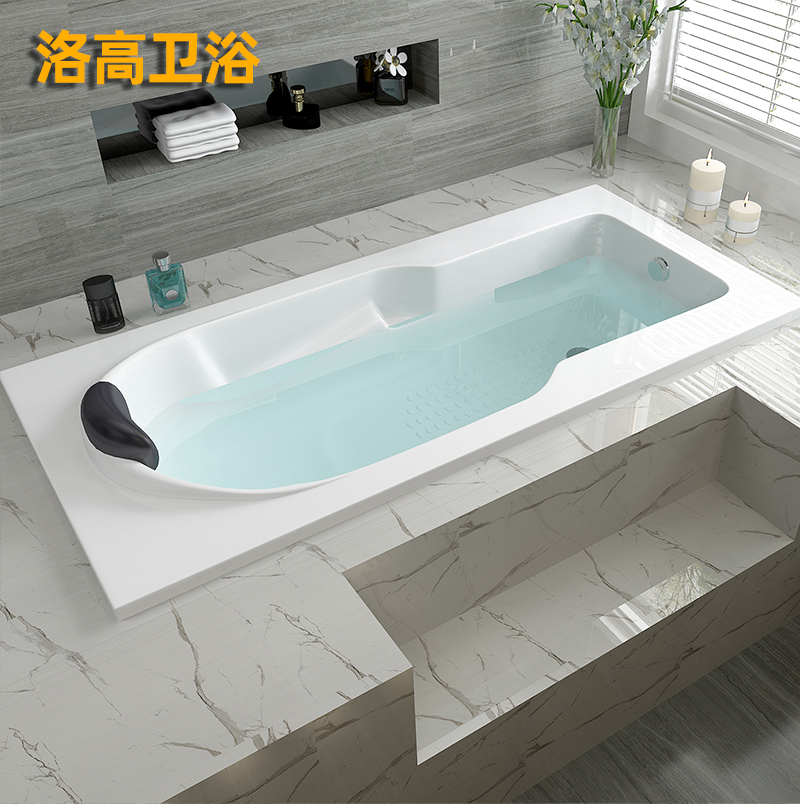 Santa Na Embedded bathtub acrylic inlaid engineering bathtub 1 51 61 71 8 m 8 m Adults bathtub-Taobao