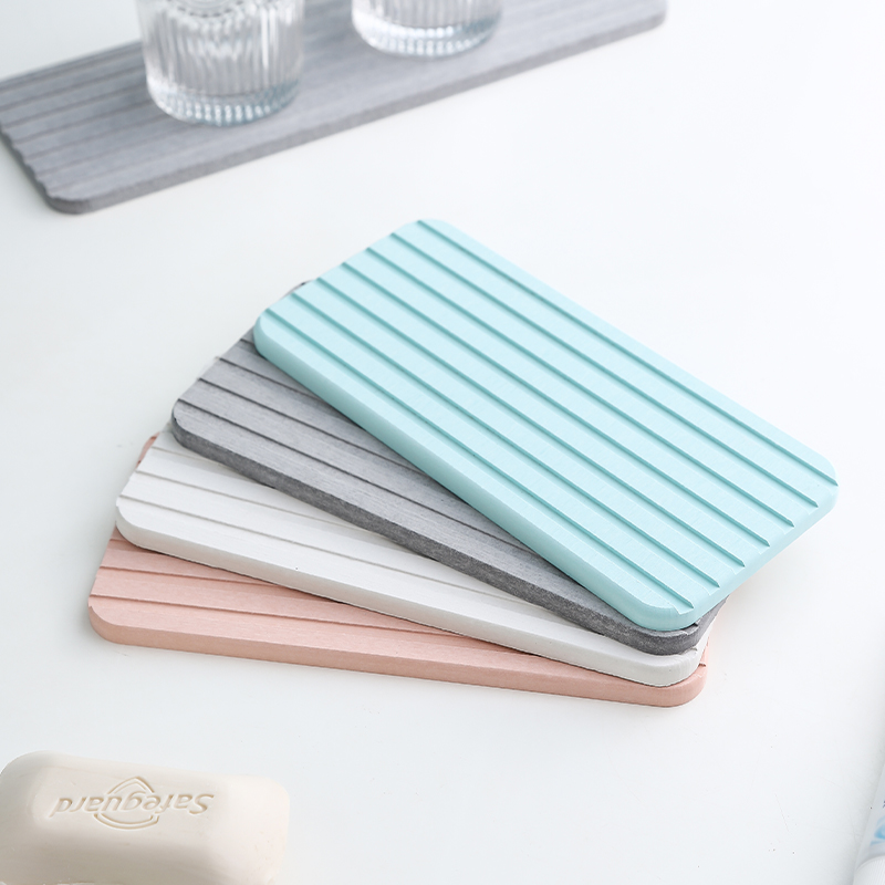 Handwashing Table Silicon Algae Mud Suction Cool Mat Wash Mat Kieselguhr Cup Mat small washstand Wash Terrace Waterproof Cushion Soap Cushion Toothbrush Mat