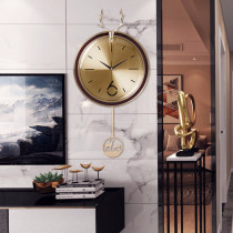 European wall clock living room light luxury simple clock home fashion Nordic creative clock decoration mute quartz clock