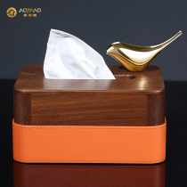 New Chinese Walnuts Wood Paper Towels Box Living Room Paper Pumping Box Table Tea Table Bedroom Light Lavish Home Napkins Paper Cramps Paper