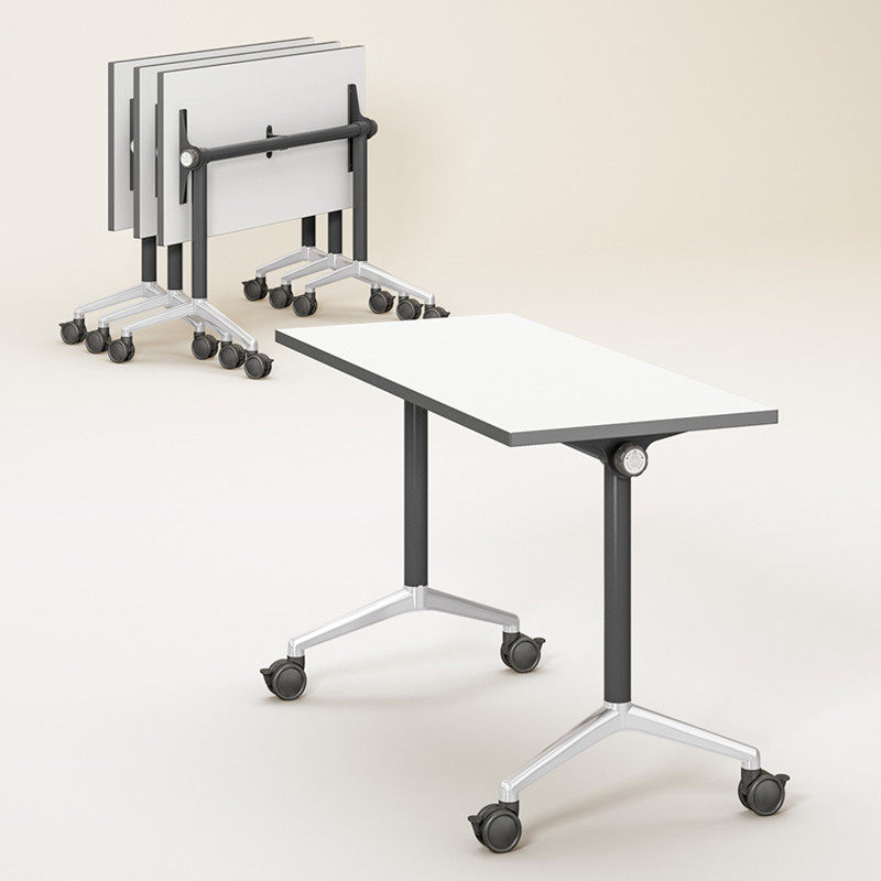 Foldable Meeting Table Training Table Mobile Splicing Strip Table Desk Desk Desk Chairs Combined Multifunctional Trapezoidal Table-Taobao