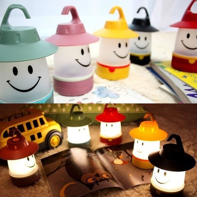 Xiaomarujia children's tent cute smiling face lamp night lamp energy-saving creative starry sky colorful bedside lamp